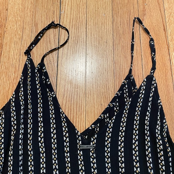 Billabong Flowy Wide-Leg Cropped Spaghetti Strap Jumpsuit - Size S - Picture 3 of 4